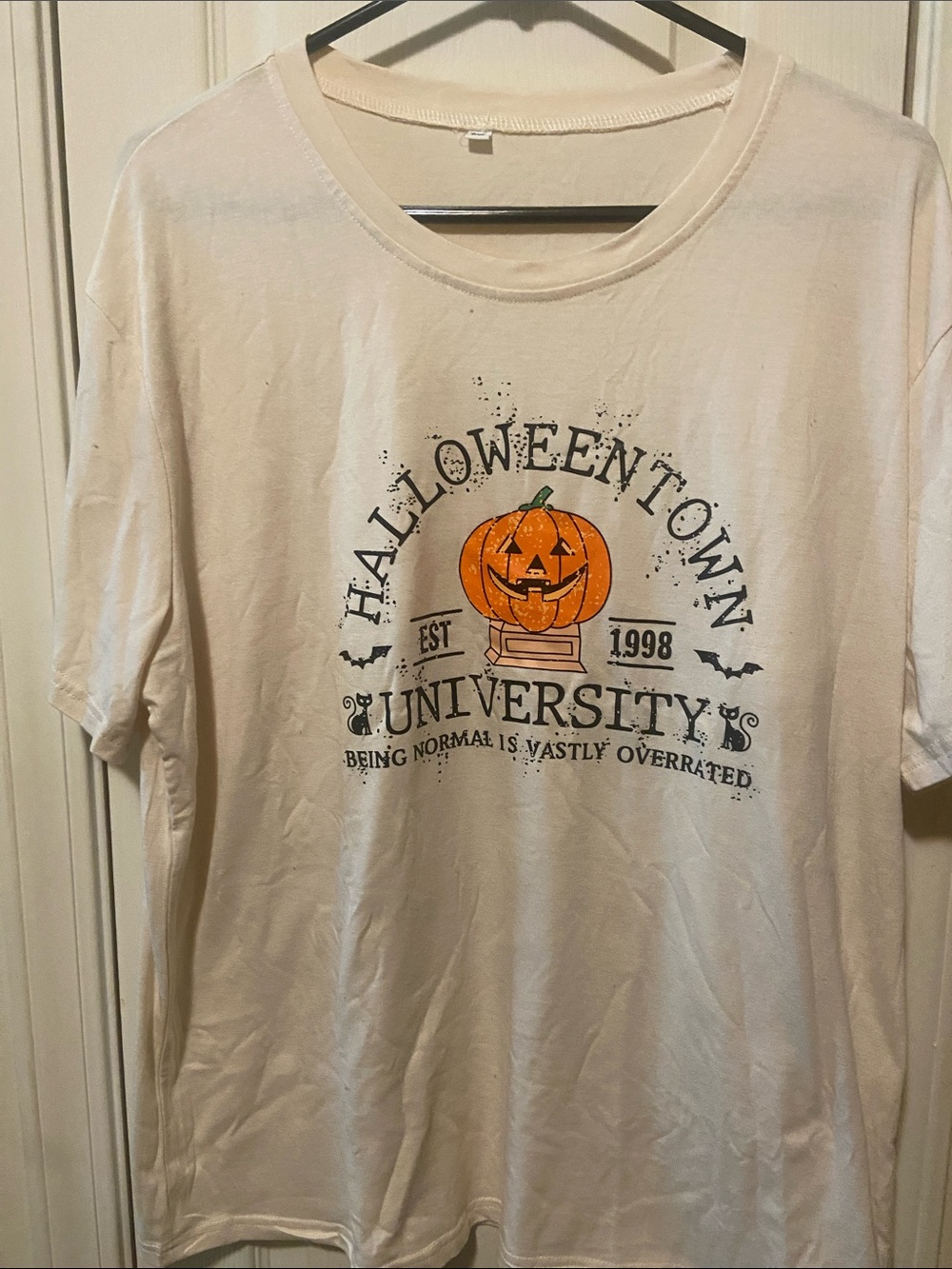 HalloweenTown University White Short Sleeve Pumpkin Graphic Tee